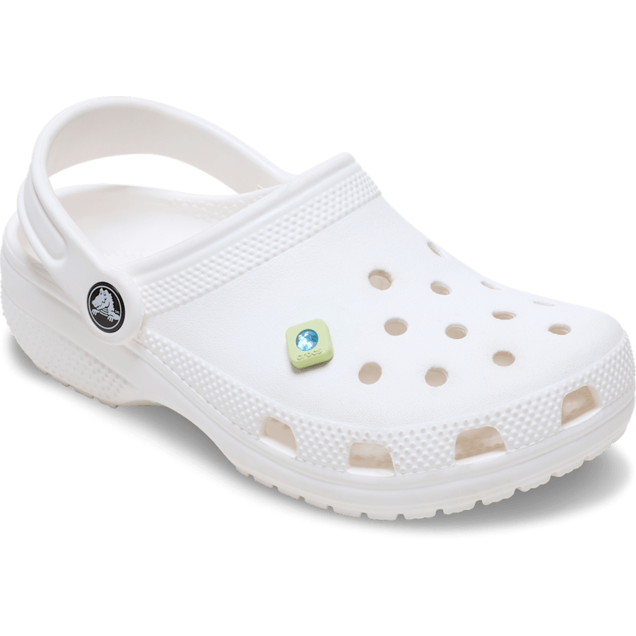 Crocs - Green PVC Square SMT Gem Jibbitz™ charms